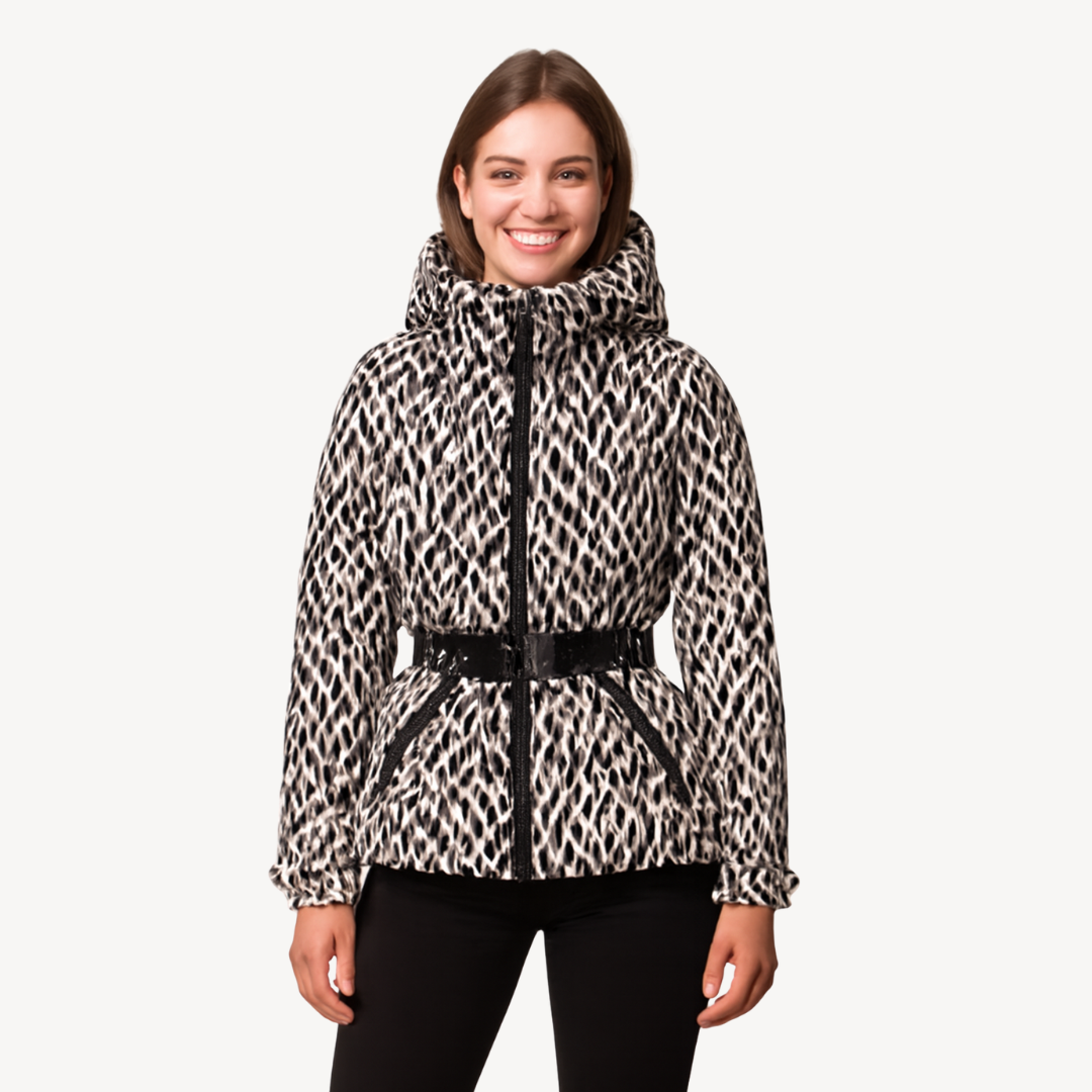 Hooded Belted Puffer Jacket for Women – Modern Quilted Style