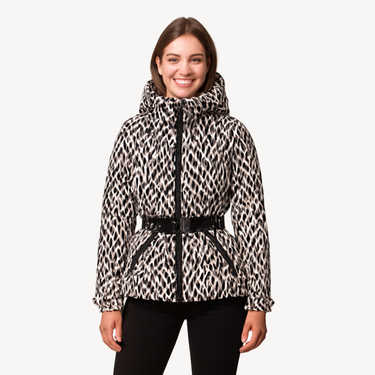 Hooded Belted Puffer Jacket for Women – Modern Quilted Style
