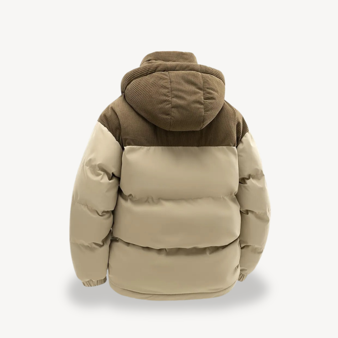 Men’s Hooded Puffer Jacket – Modern Quilted Style