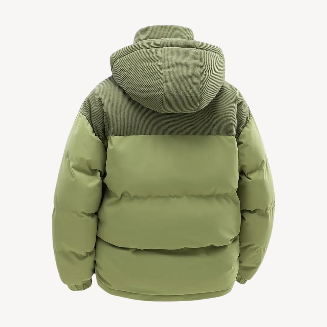 Men’s Hooded Puffer Jacket – Modern Quilted Style