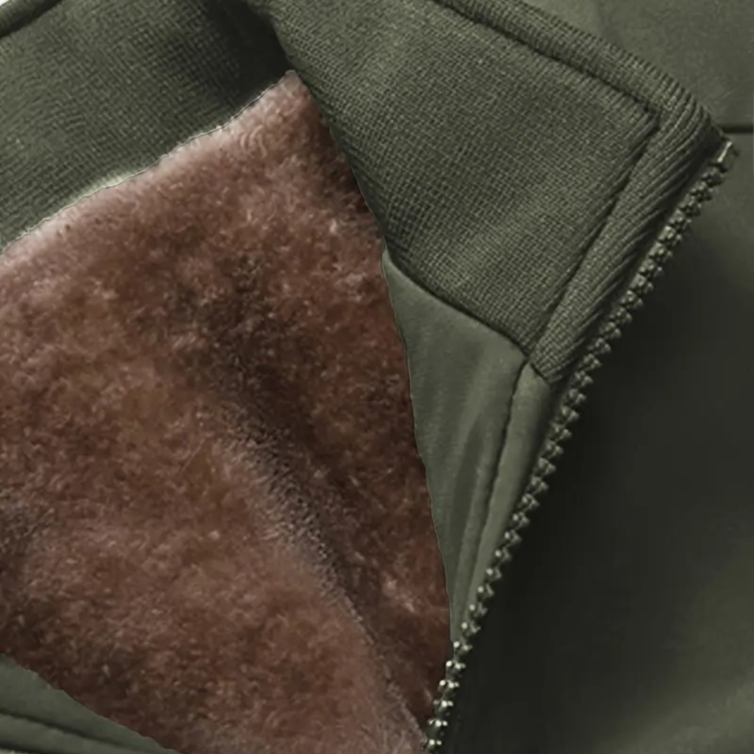 Men’s Sherpa-Lined Zip Jacket – Casual Everyday Style