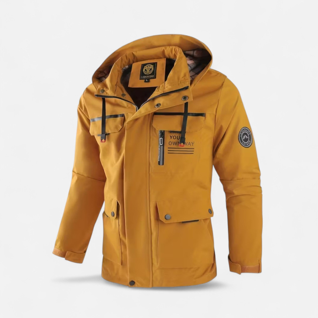 Men’s Zip-Front Hooded Jacket – Modern Everyday Style