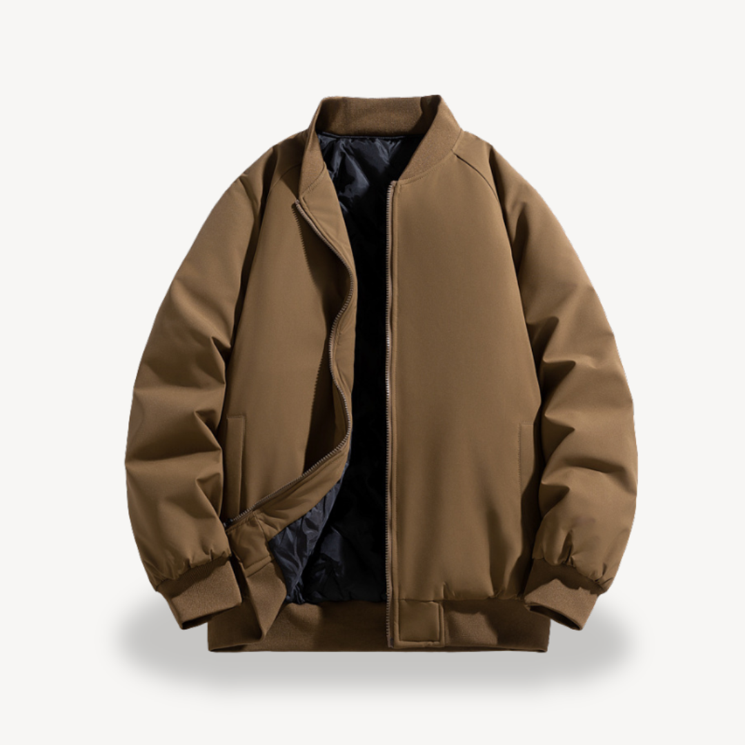 Men’s Zip-Up Bomber Jacket – Clean Everyday Style