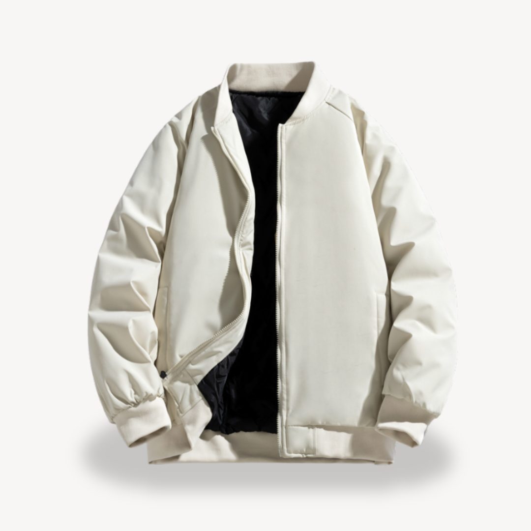 Men’s Zip-Up Bomber Jacket – Clean Everyday Style
