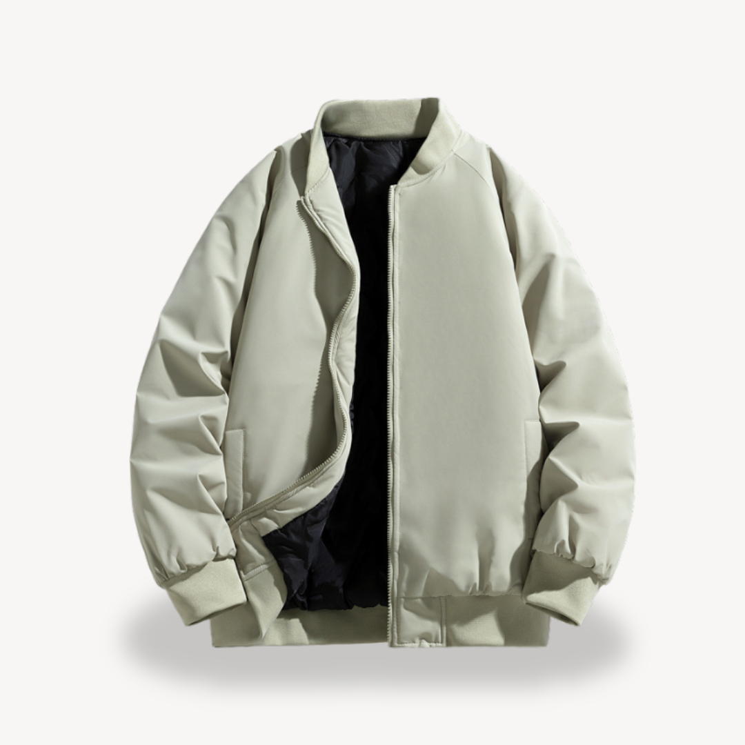 Men’s Zip-Up Bomber Jacket – Clean Everyday Style