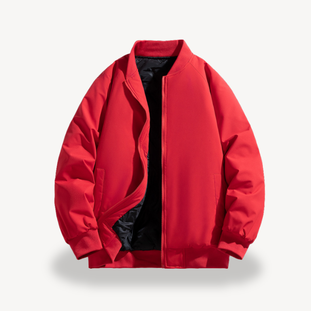 Men’s Zip-Up Bomber Jacket – Clean Everyday Style