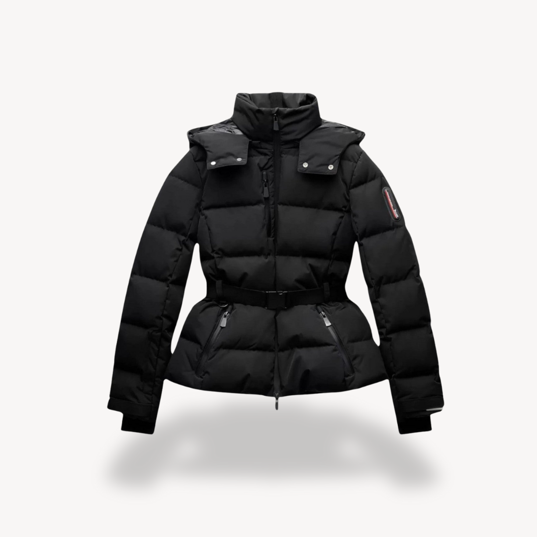 Tailored Belted Puffer Jacket for Women – Winter Edition