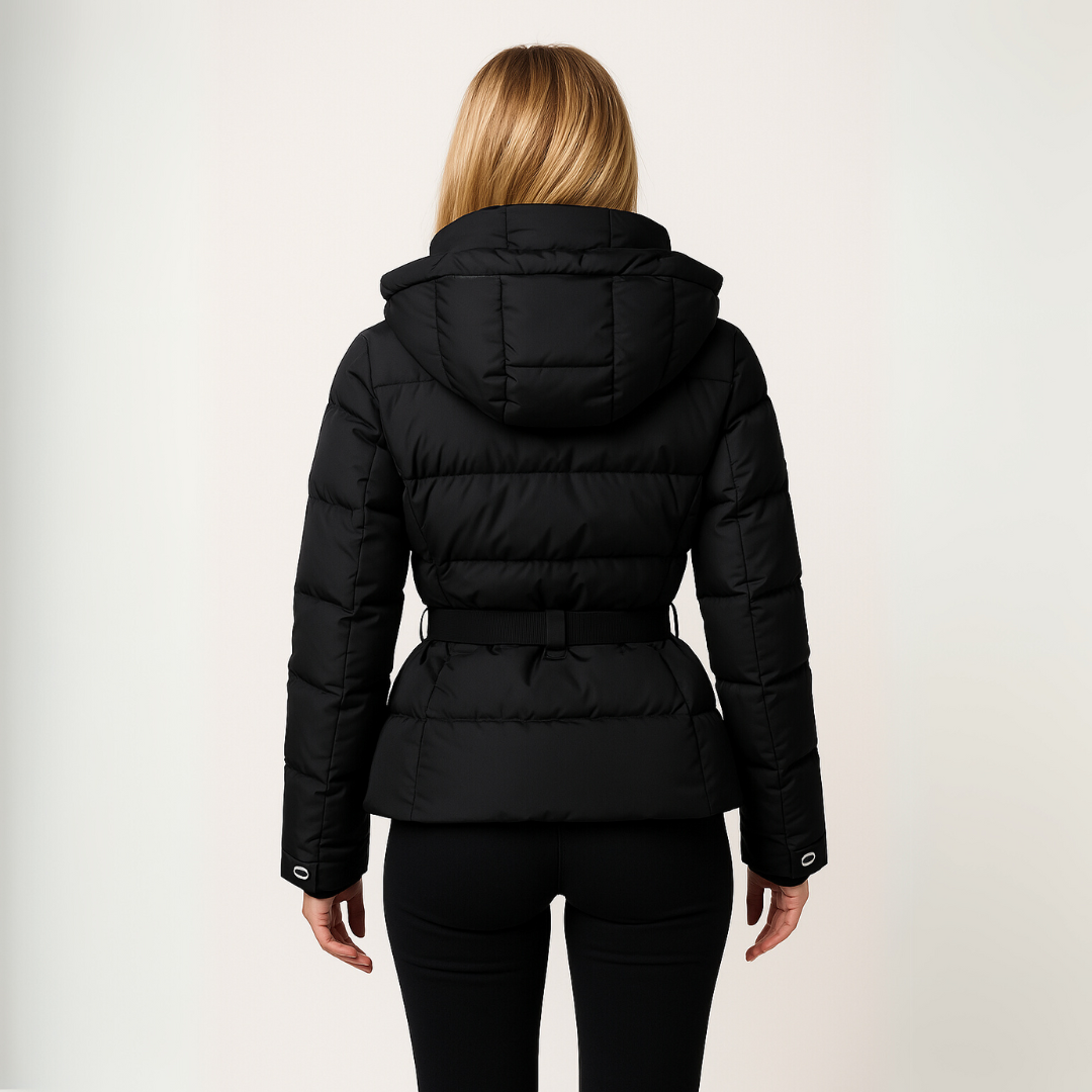 Tailored Belted Puffer Jacket for Women – Winter Edition